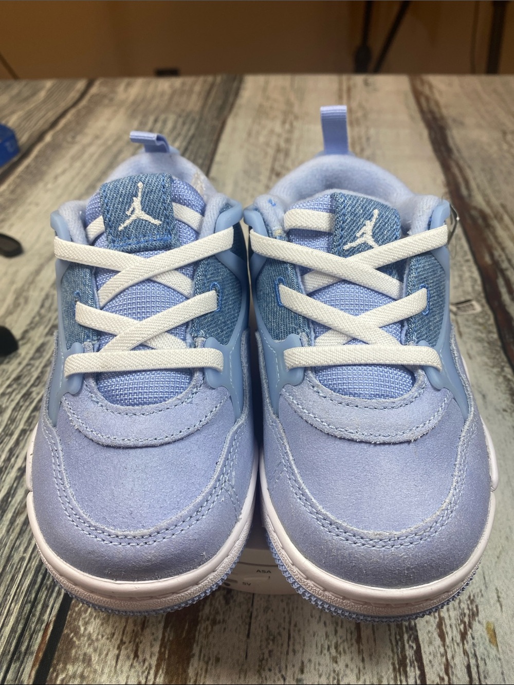 Nike Jordan Toddler Sneakers Baby Blue/White Size 9C NWT